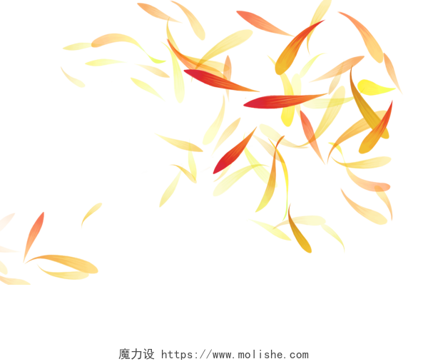  飘落的花瓣装饰图